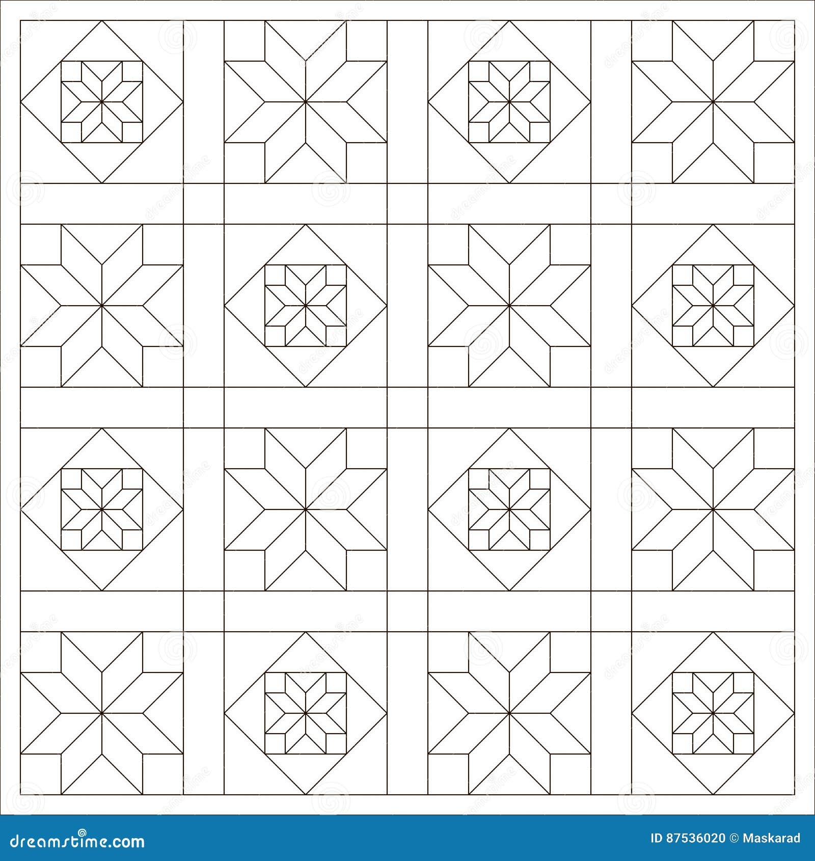 Quilt Coloring Stock Illustrations 121 Quilt Coloring Stock 