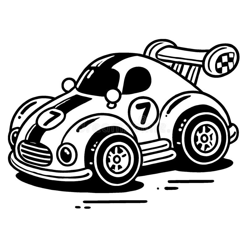 Race Cars Coloring Page Stock Illustrations 87 Race Cars 