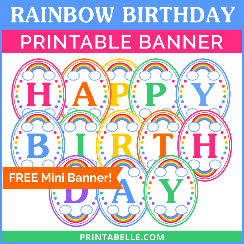 Free Happy Birthday Banner Printable