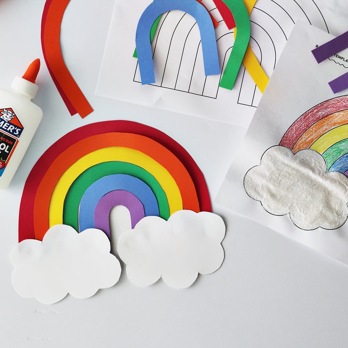 Rainbow Template Free Printable Coloring Page Childhood Magic