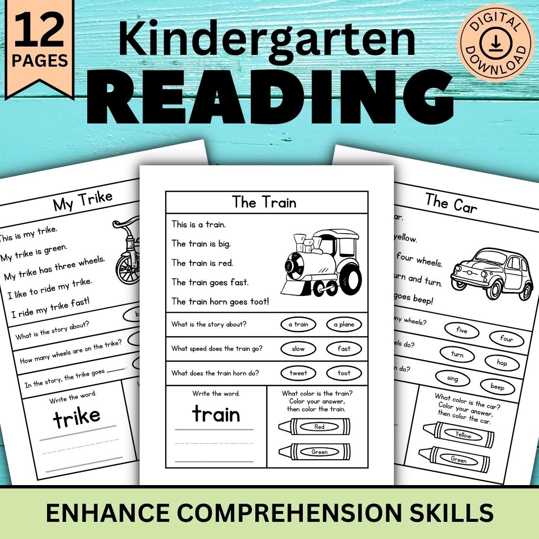Free Printable Reading Worksheets For Kindergarten