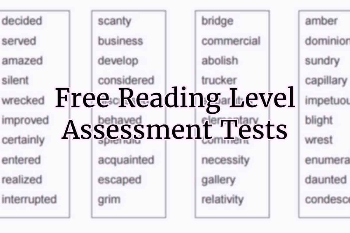 Reading Level Tests For Calculating Grade Competency U0026 Level