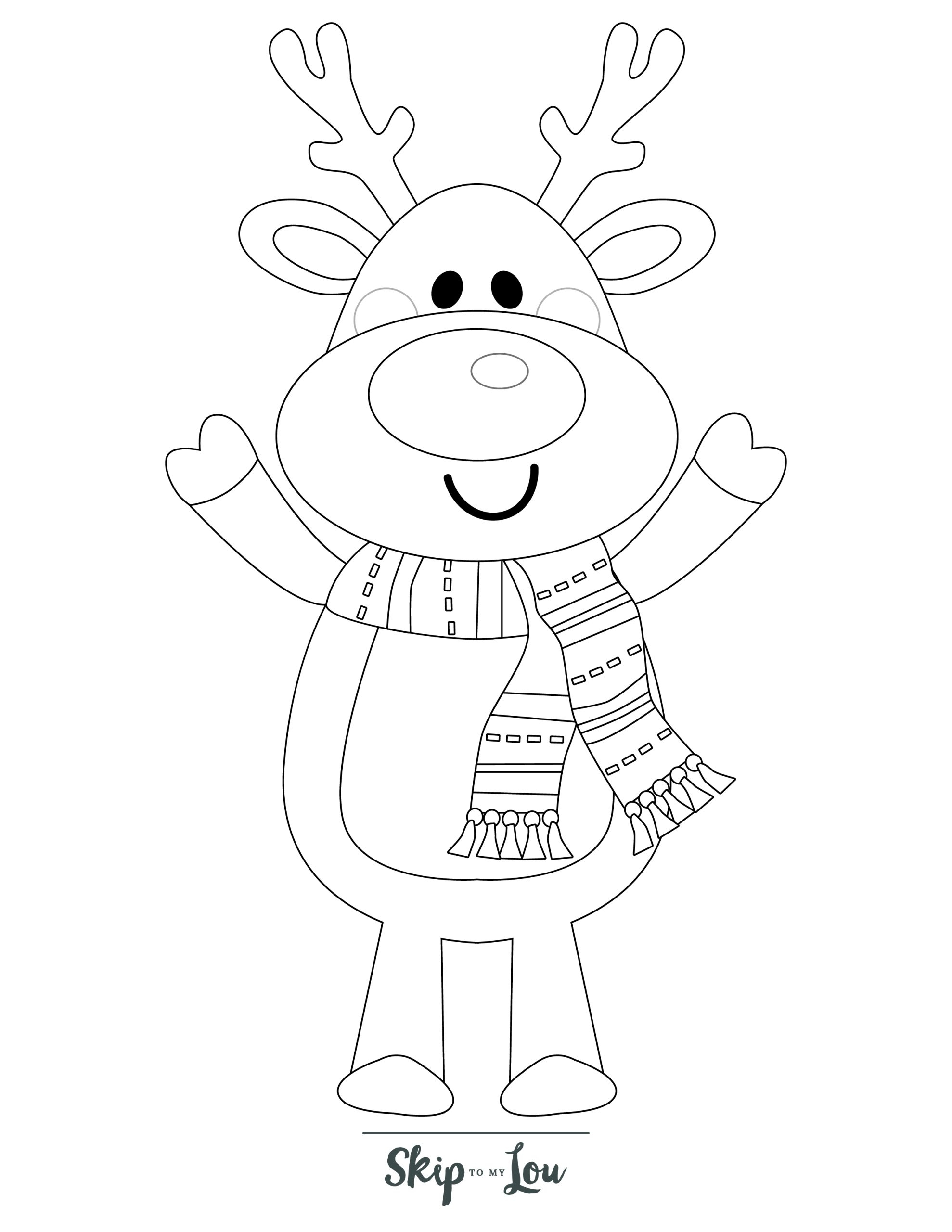 Reindeer Coloring Pages Free Printables For Kids Skip To My Lou Worksheets Library