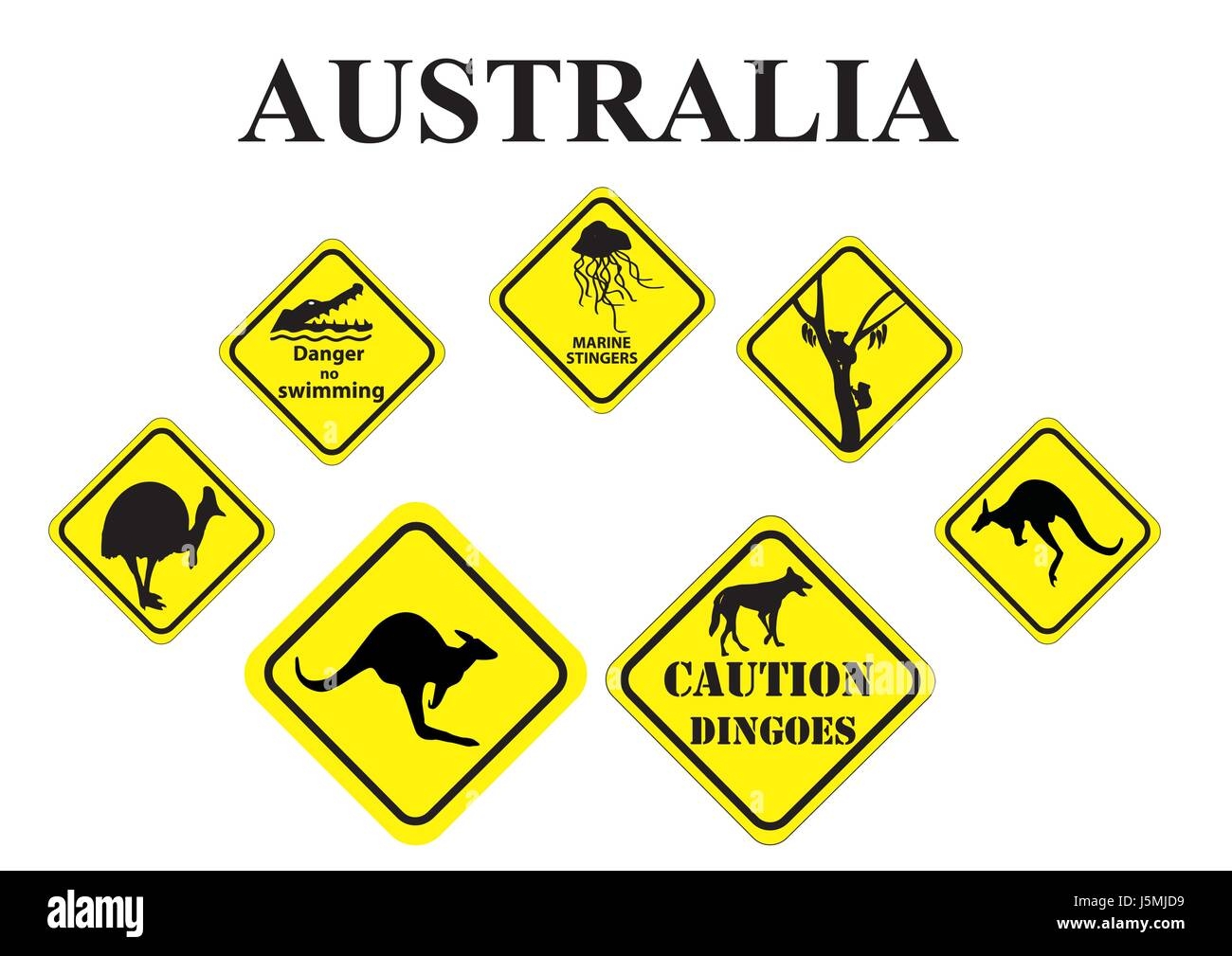 Road Signs Australia Stock Vector Images Alamy