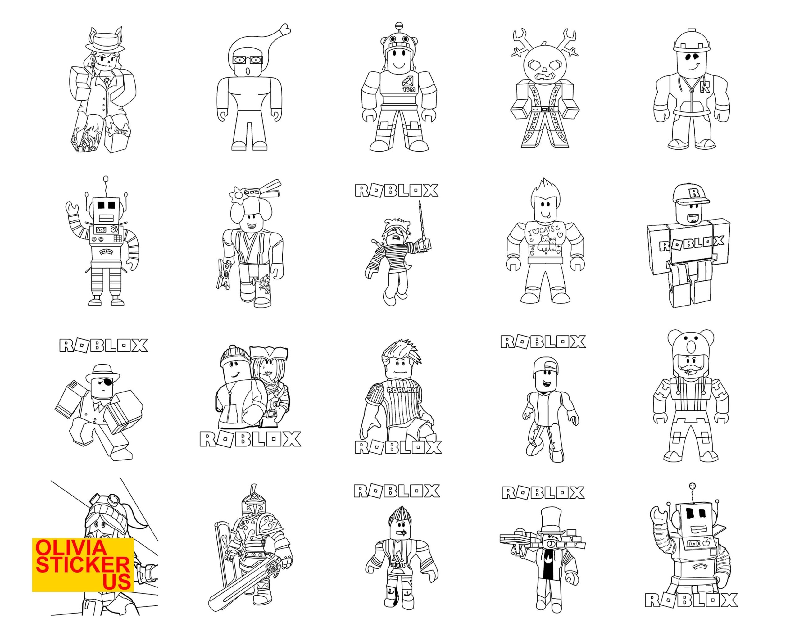 Roblox Printable Coloring Page 20 Coloring Pages PDF And JPG Etsy Finland