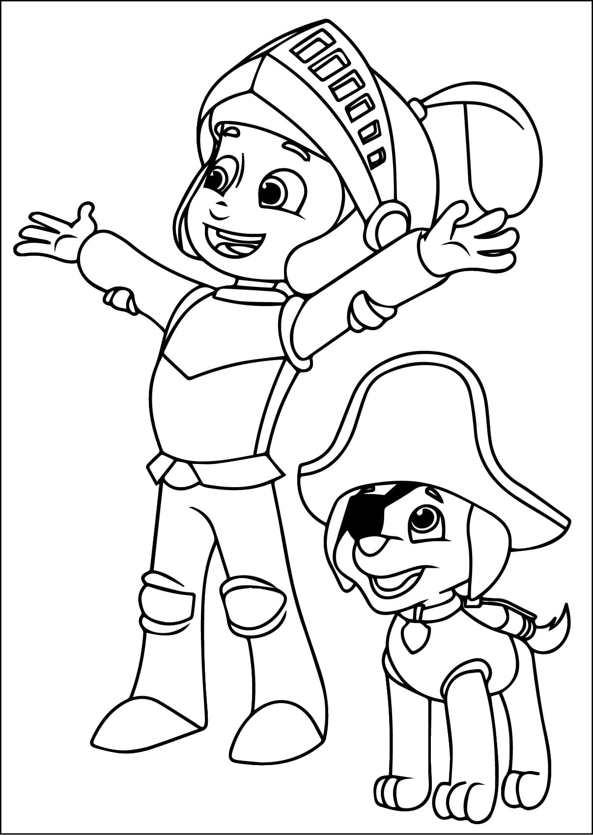 Ryder And Zuma Paw Patrol Halloween Coloring Page Download Print Or Color Online For Free