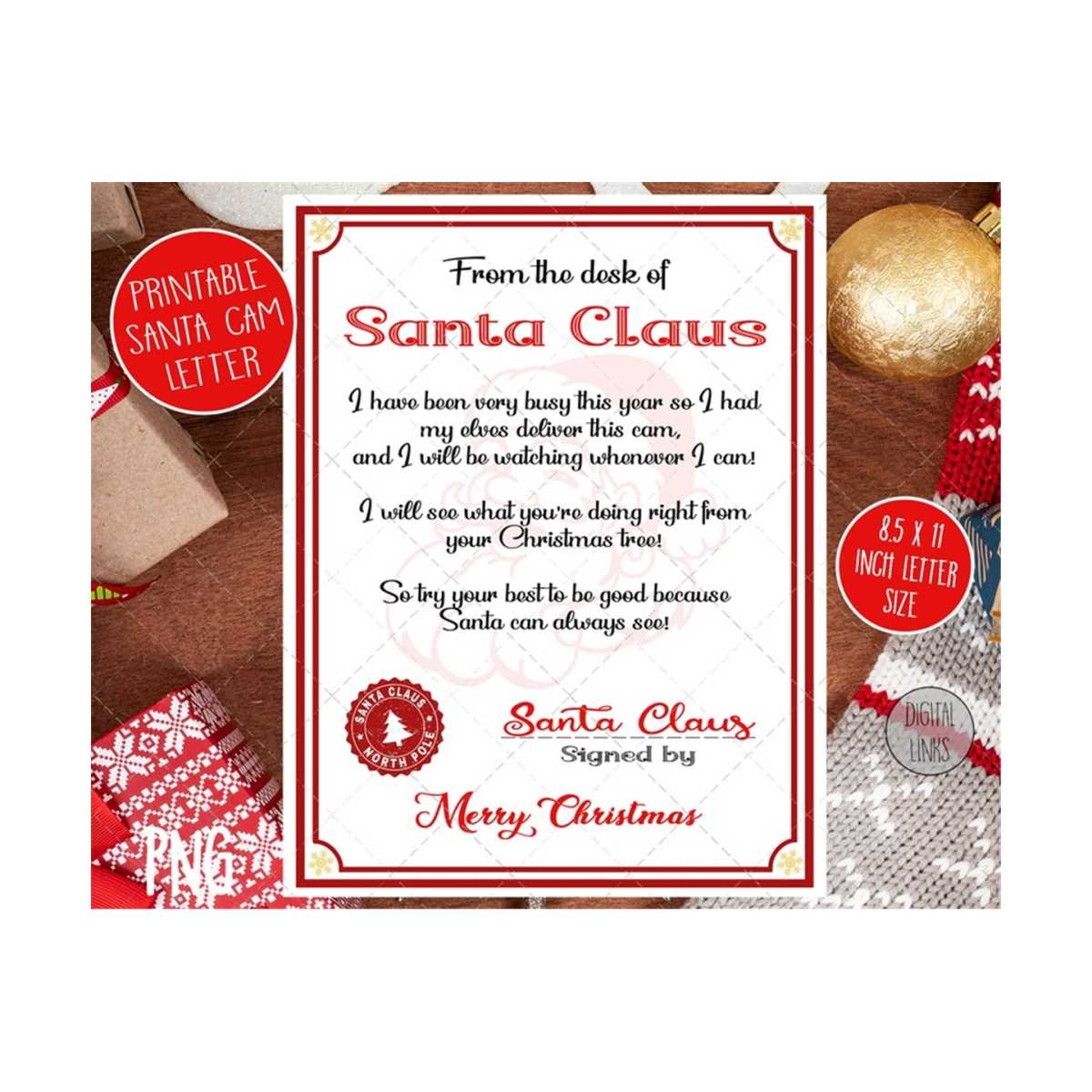 Santa Cam Letter Printable Santa Cam Letter Printable Sant 