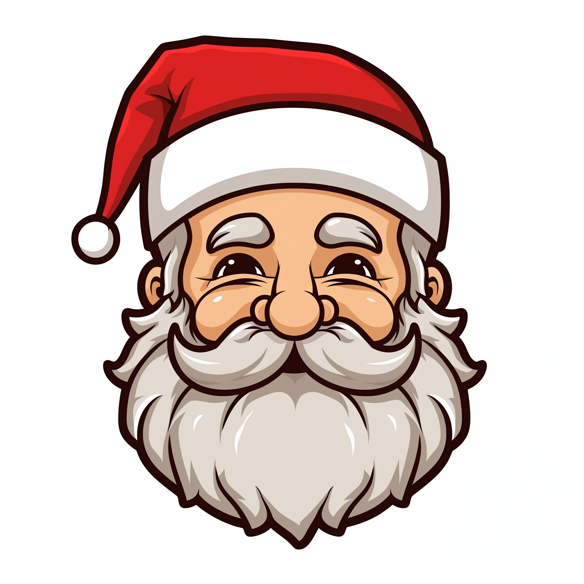 Santa Face With Mustache Coloring Page Coloring Pages Mimi Panda