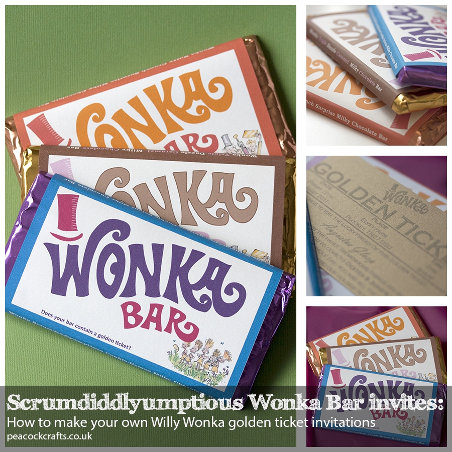 Scrumdiddlyumptious Wonka Bar Invites How To Make Your Own Willy Wonka Golden Ticket Invitations Jerri Rose