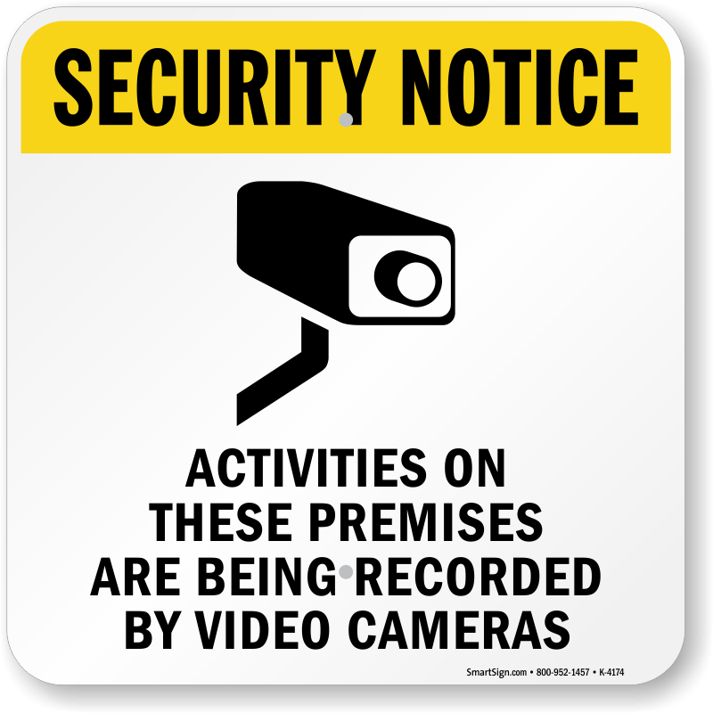Video Surveillance Signs Free Printable