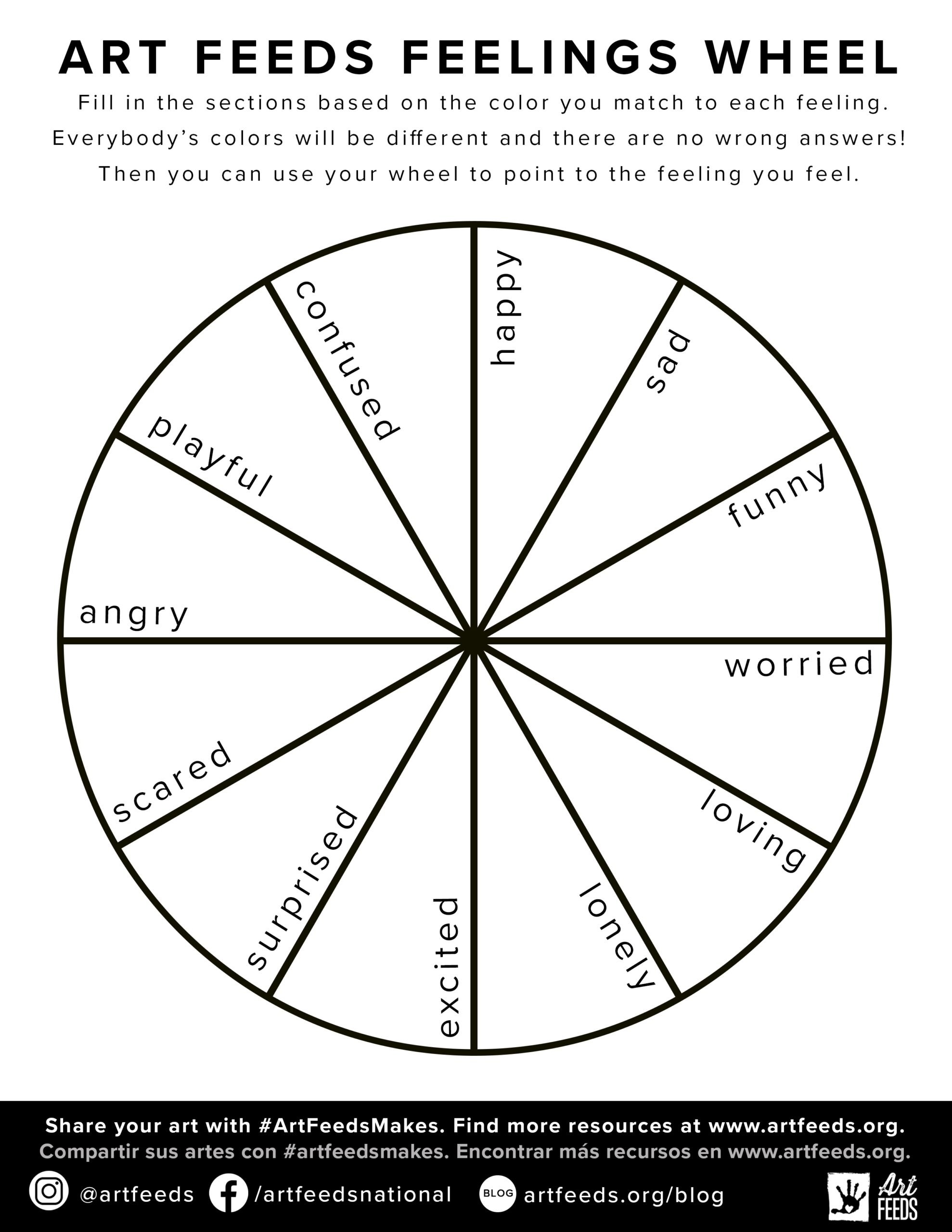 Free Printable Emotion Wheel Printable