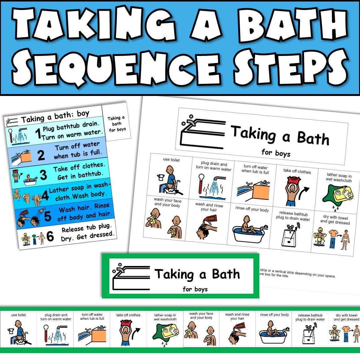 Free Printable Shower Visual Schedule