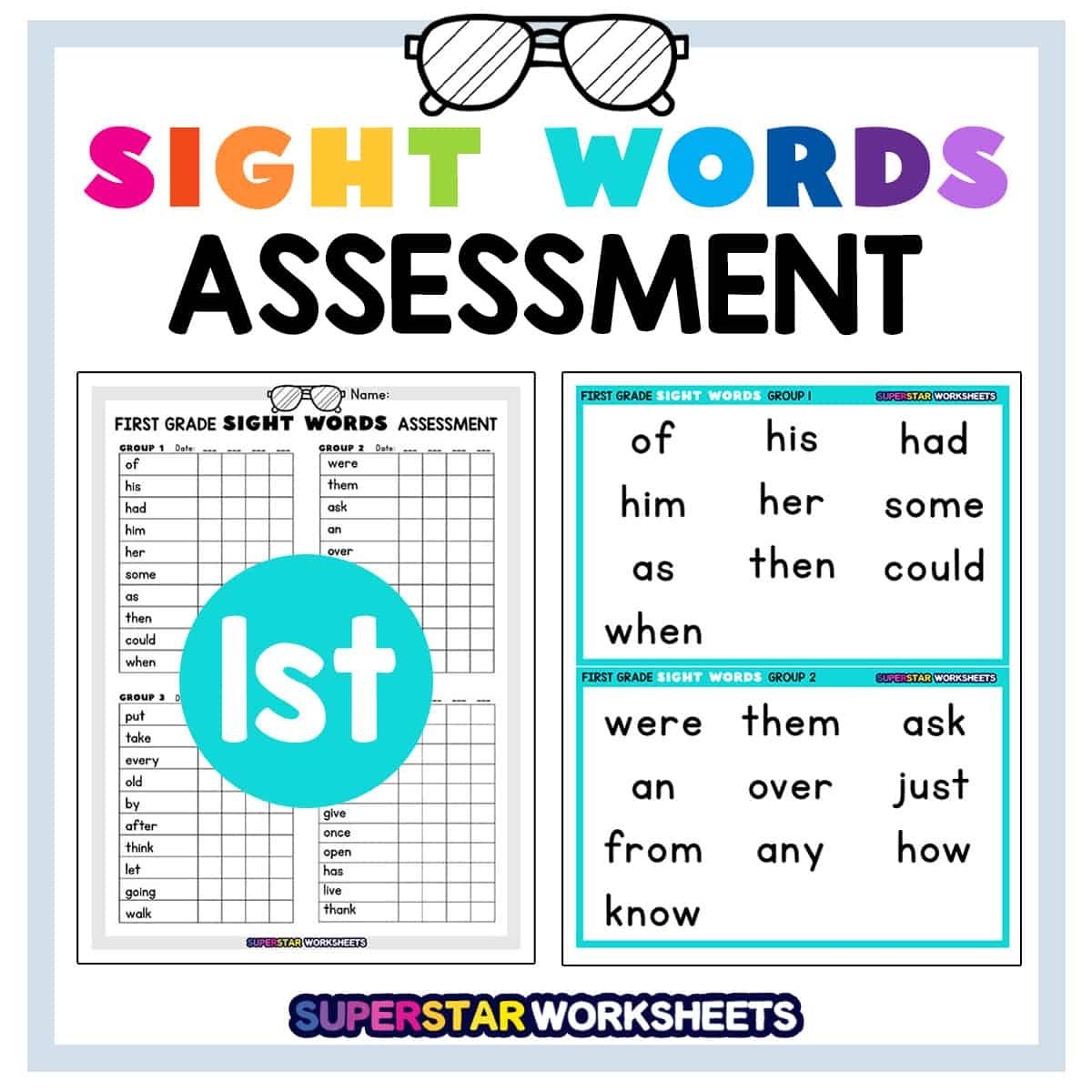 Free Printable First Grade Assessment Test