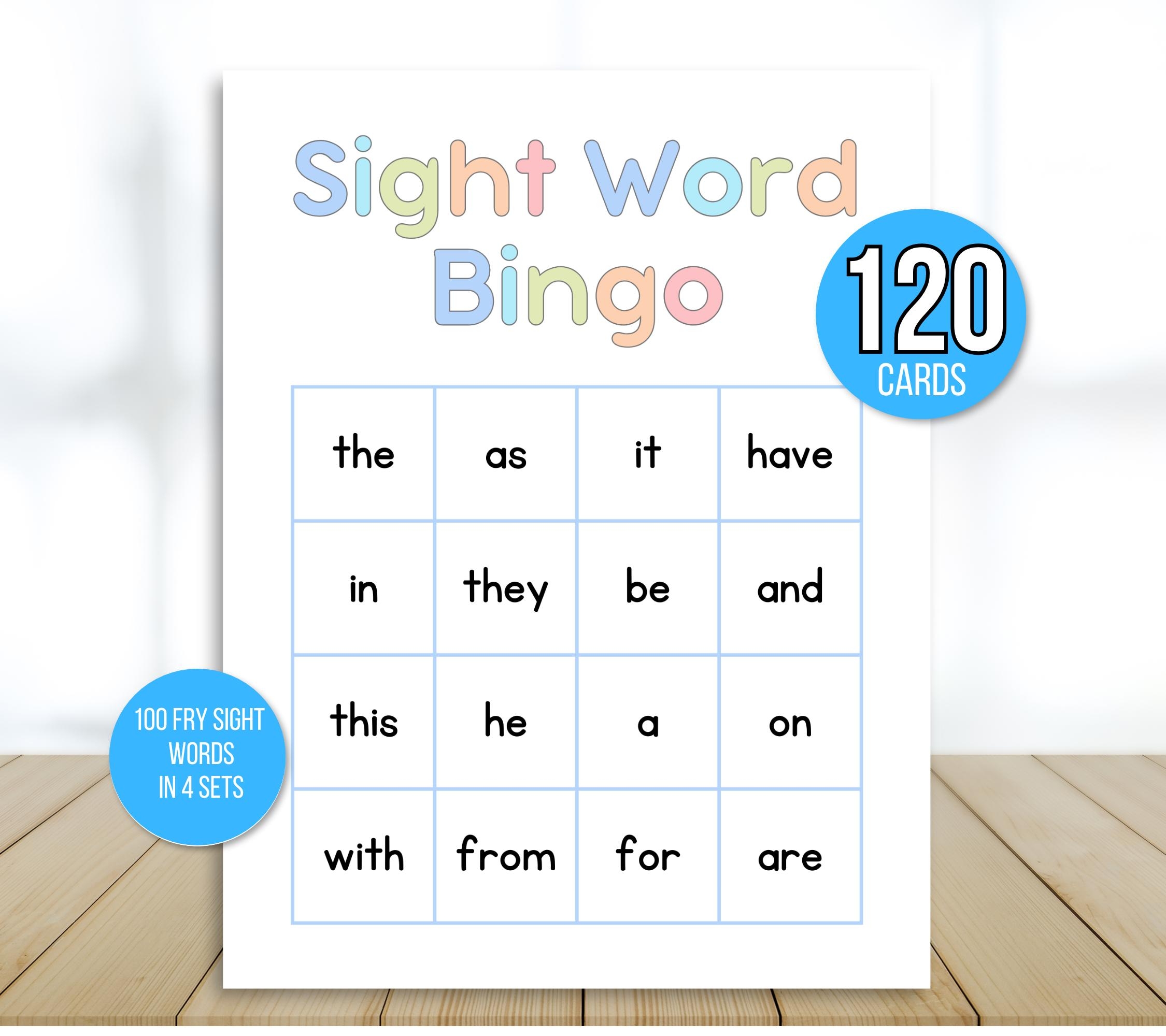 Sight Word Bingo Free Printable