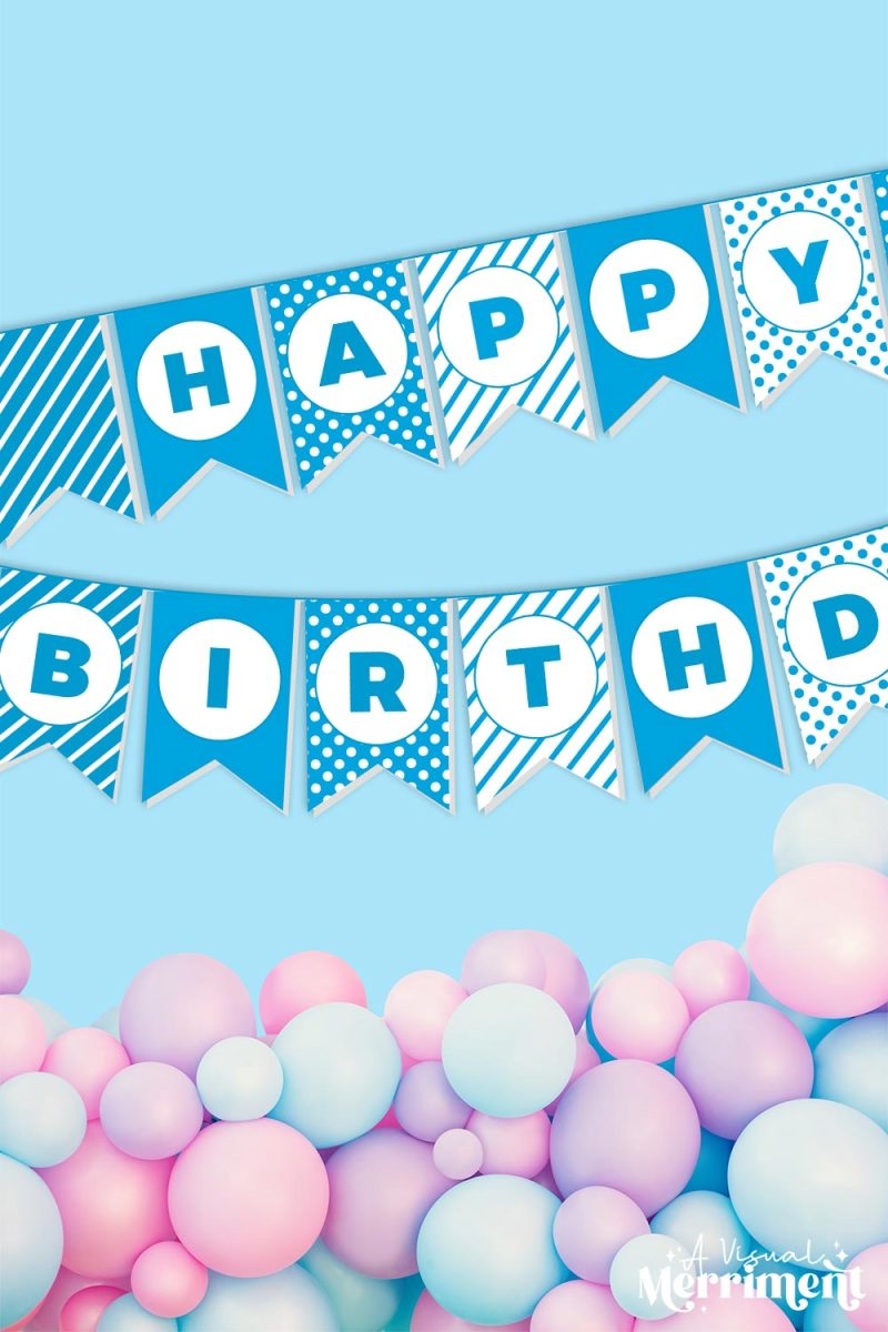 Free Printable Banner Happy Birthday