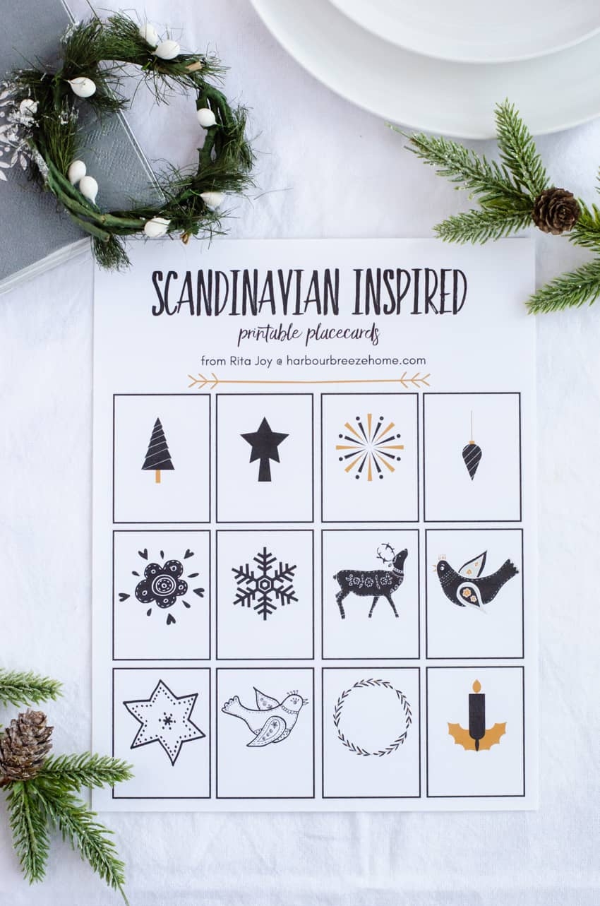 Free Printable Place Cards Christmas