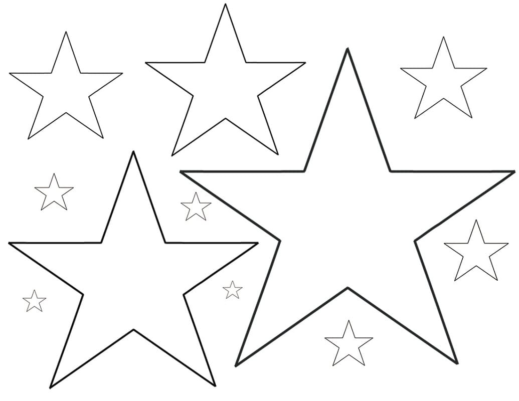 Simple Stars Coloring Page Download Print Or Color Online For Free