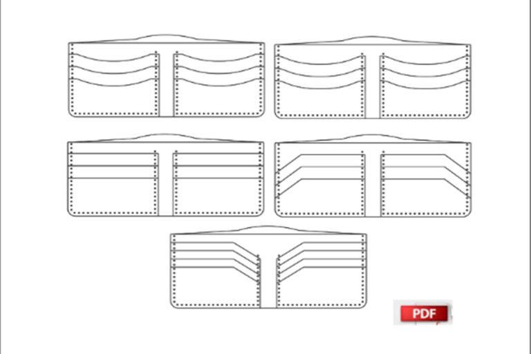 Simple Wallet Pattern leather Card Wallet Pdf slim Walletpdf