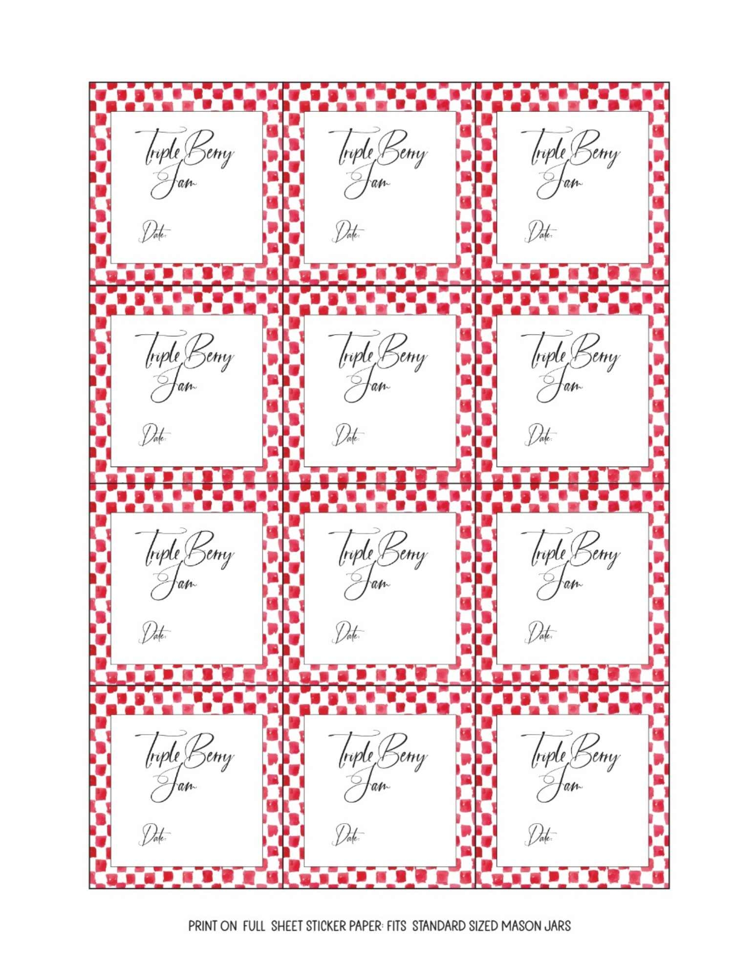 Free Printable Jar Tags