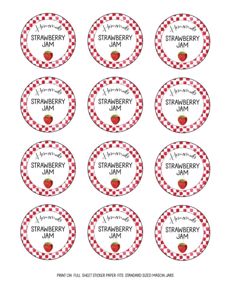 Simply Pretty Jam Jar Labels Free Printable In 4 Styles 
