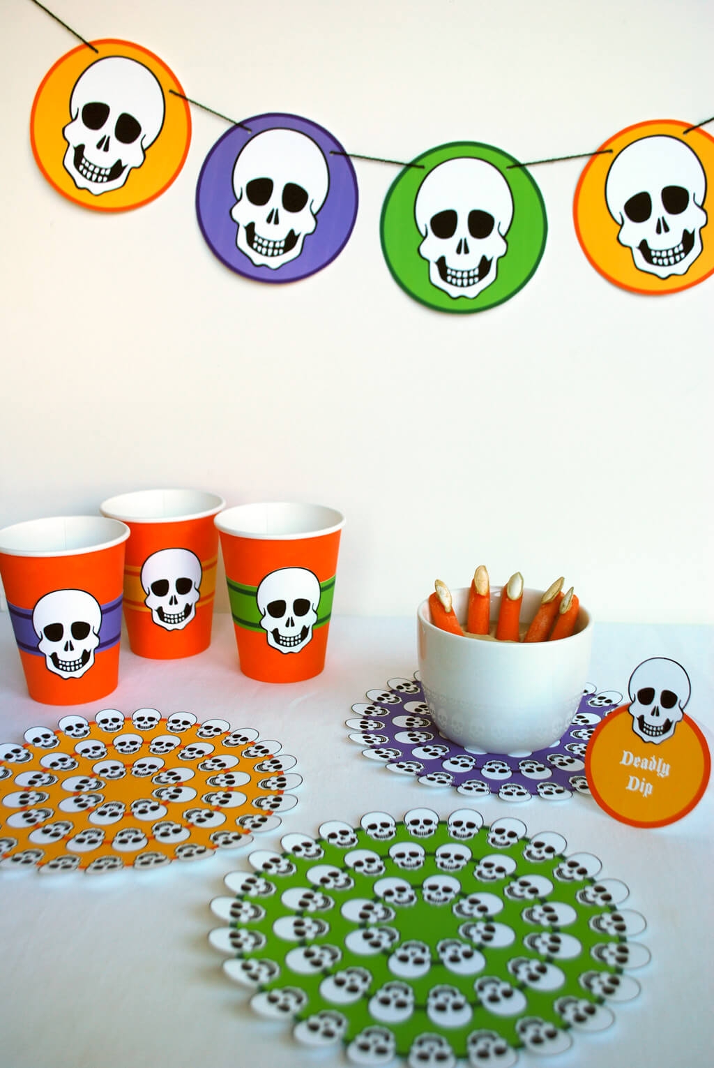 Skeleton Free Printable Halloween Party Decorations Merriment Design