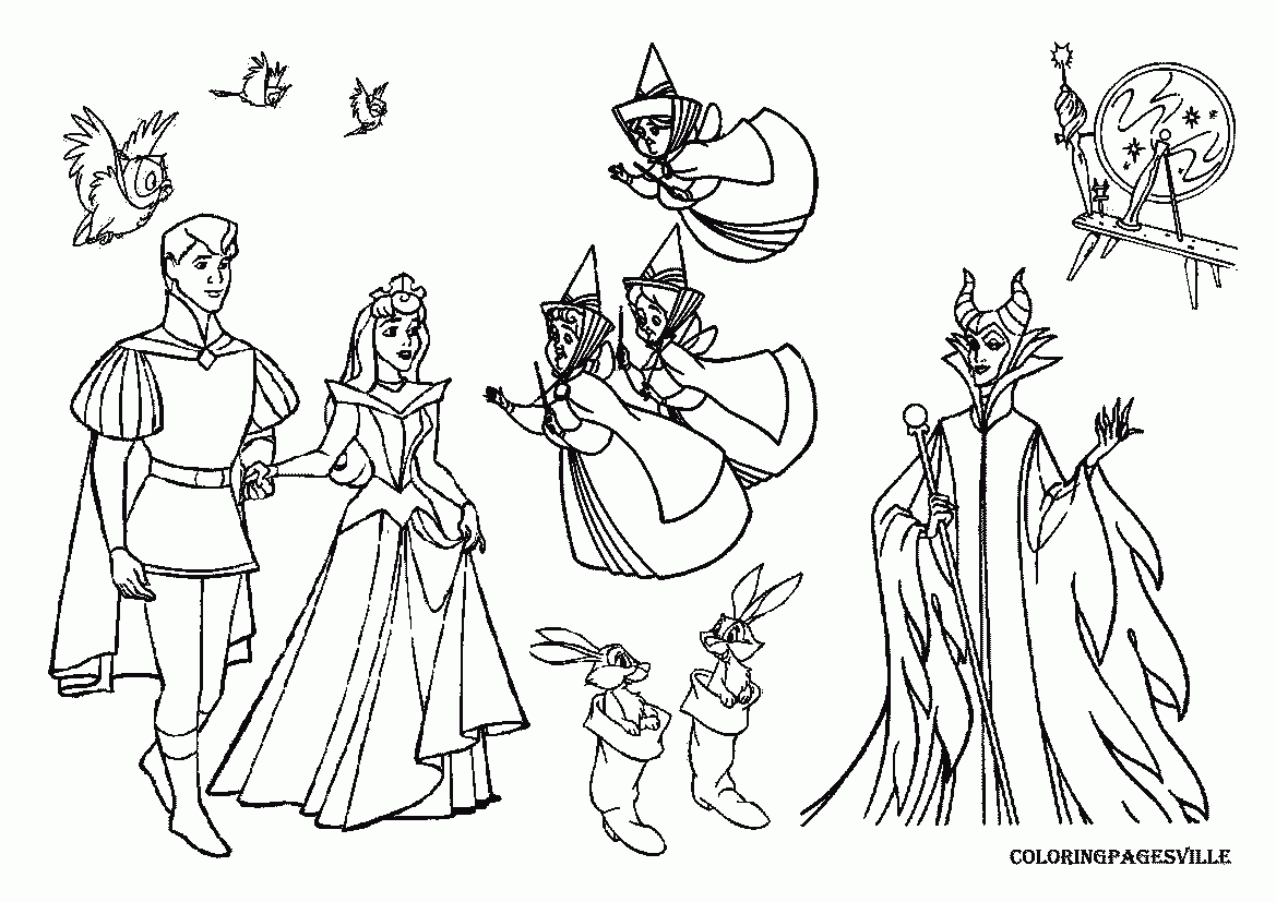 Sleeping Beauty Coloring Pages