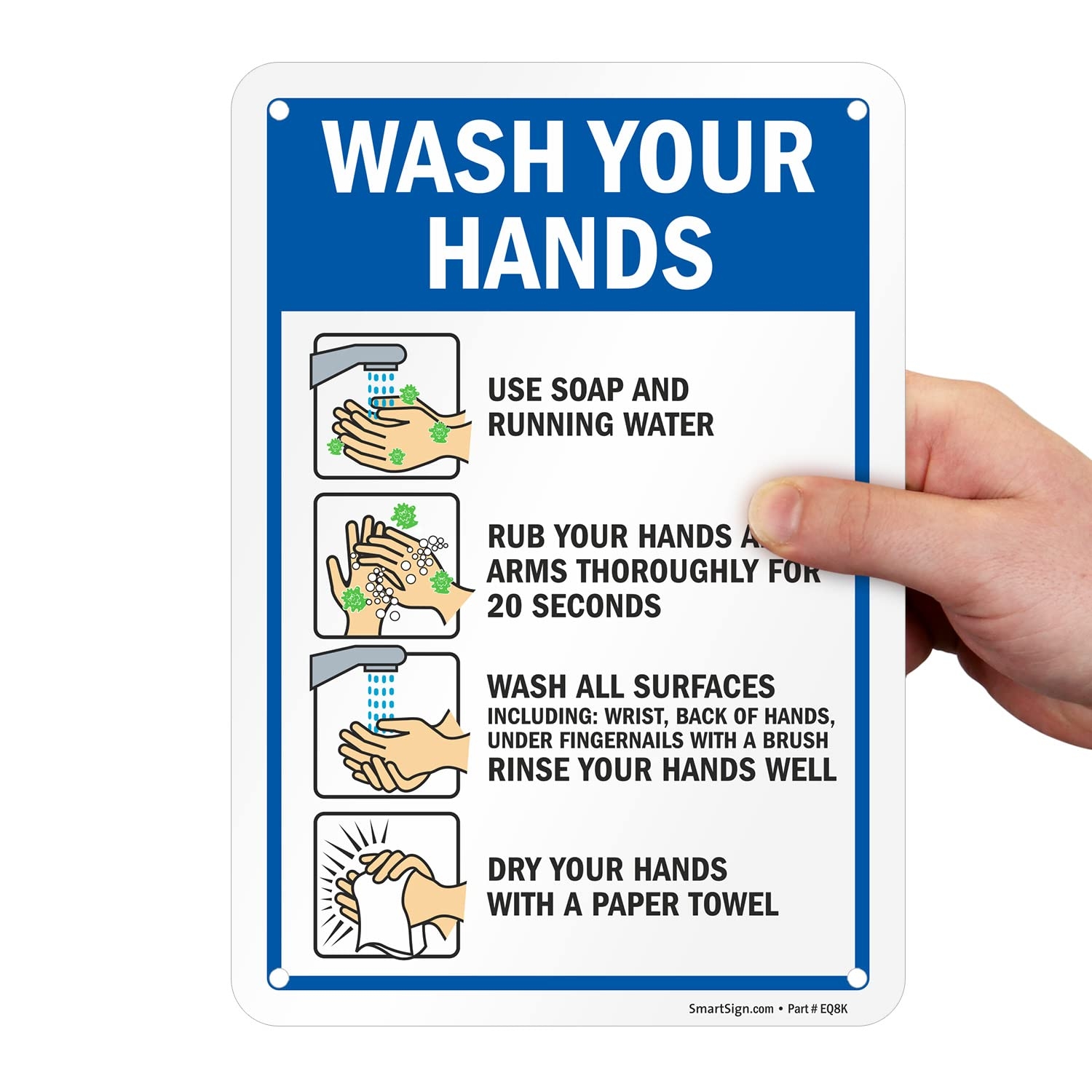 Free Wash Hands Sign Printable