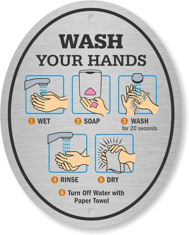 SmartSign Wash Your Hands Sign Handwashing Instructions 4