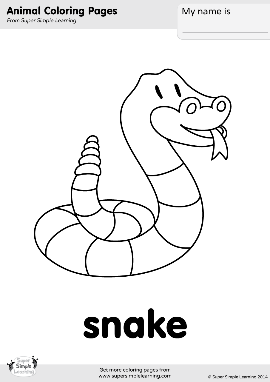 Free Snake Coloring Pages Printables