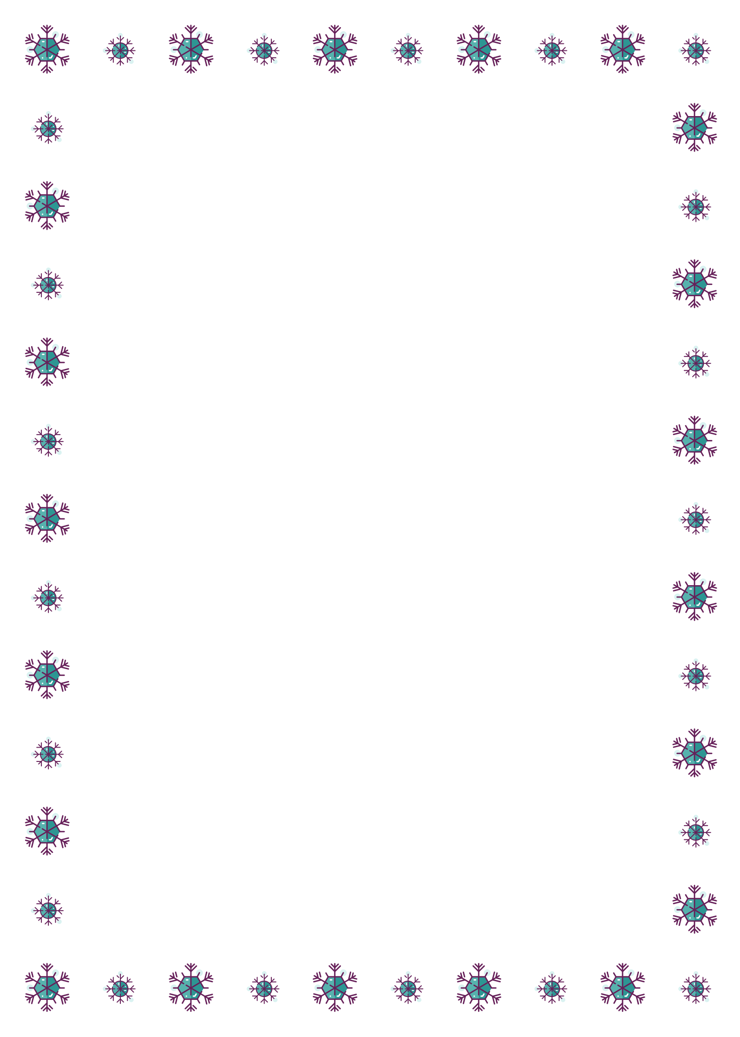 Snowflake Infinity Border Free Christmas HQ
