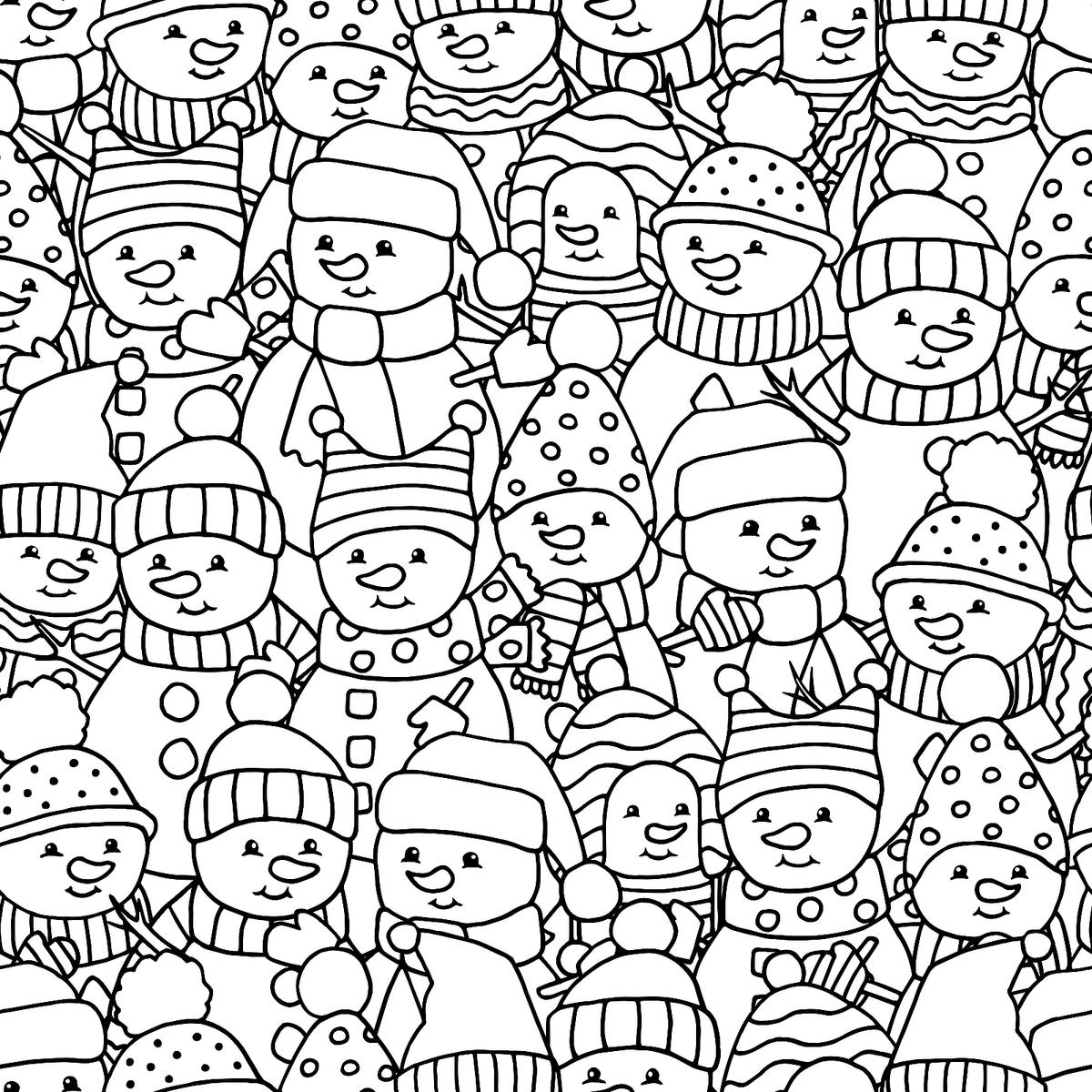 Snowman Coloring Pages Fun Printable Coloring Pages Of Snowmen 
