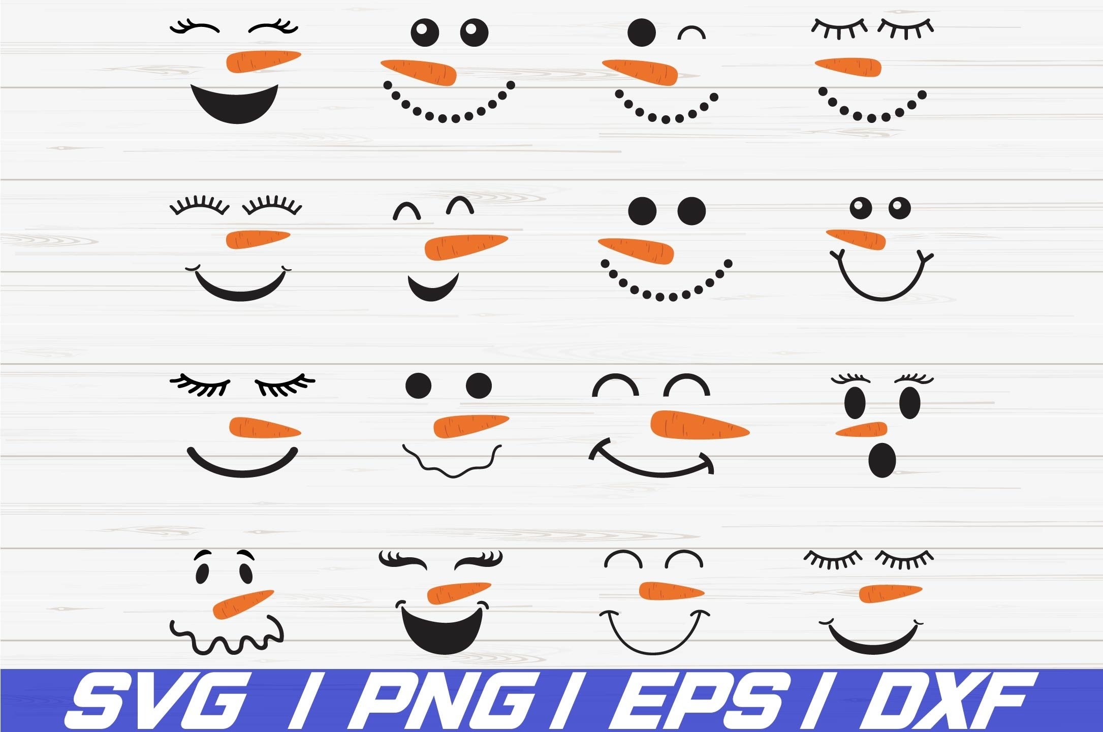 Snowman Faces SVG Christmas SVG Cricut 391331 