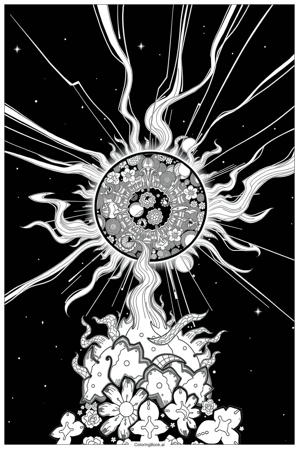 Free Solar Eclipse Coloring Pages Printable