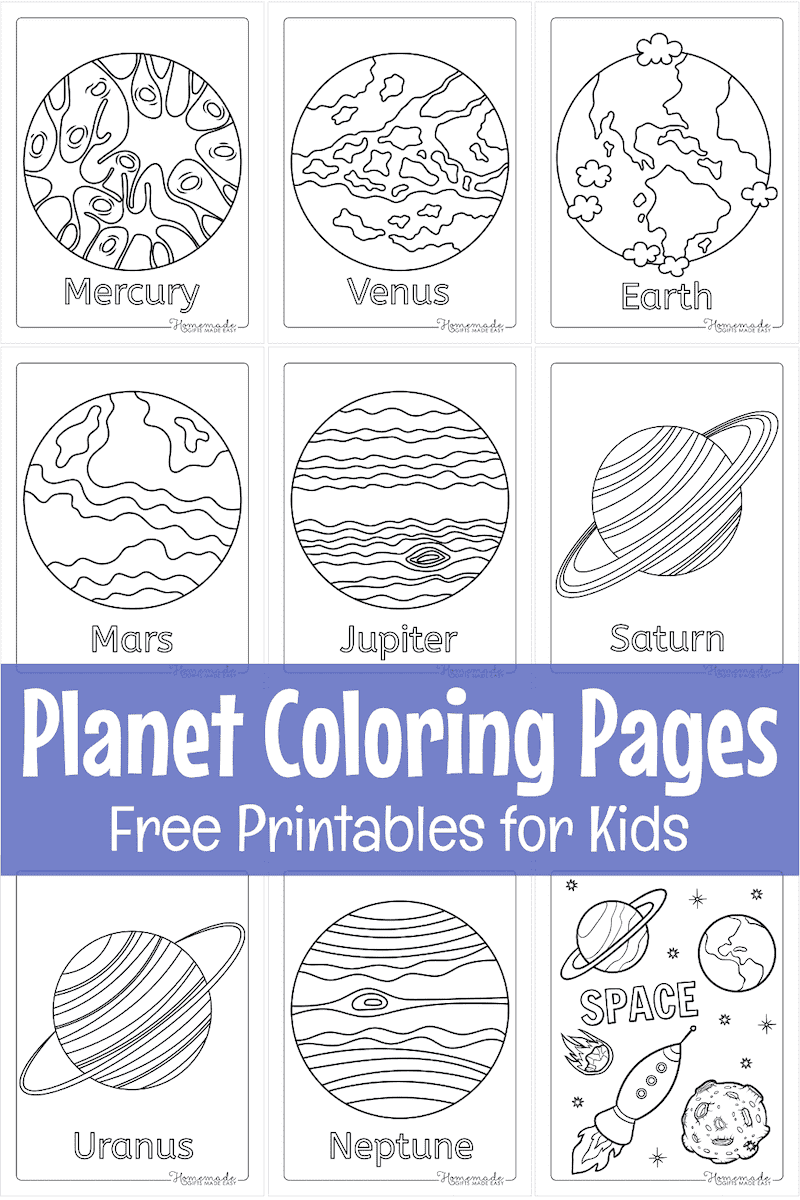 Solar System U0026 Planet Coloring Pages For Kids Free Printables