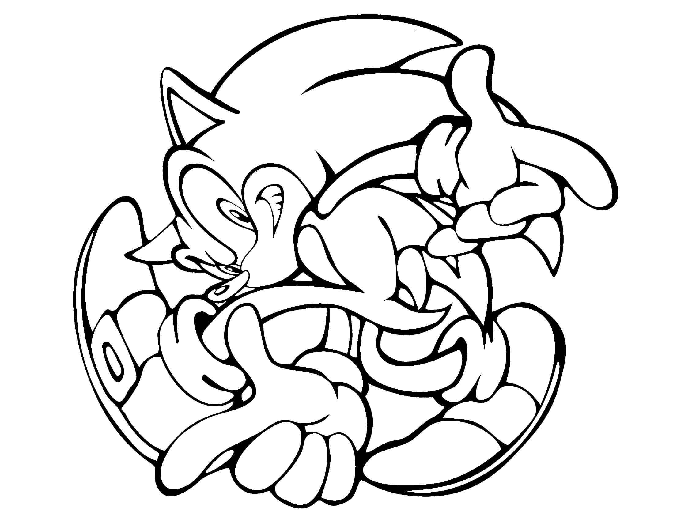 Free Printable Sonic Coloring Page