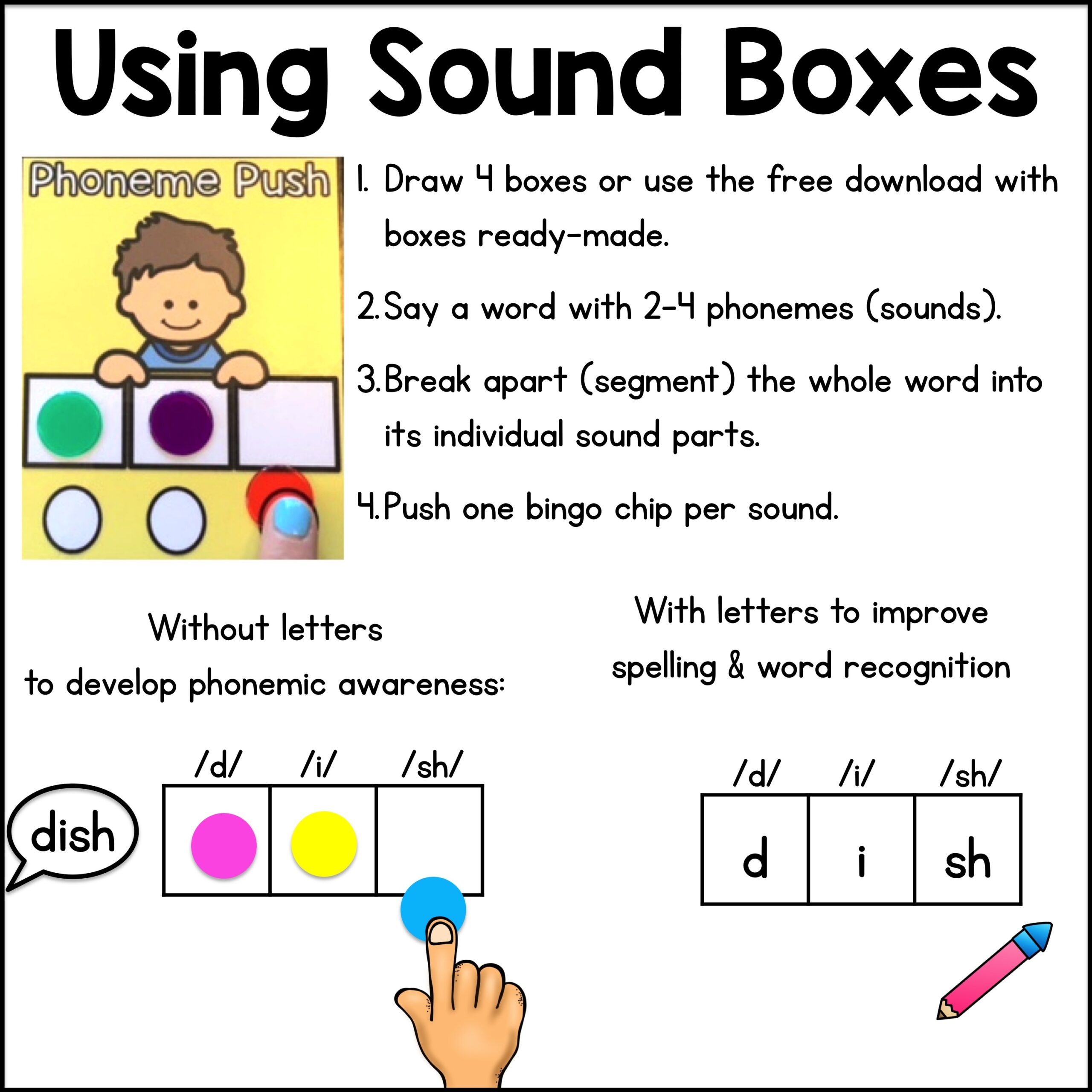Elkonin Boxes Printable Free Download