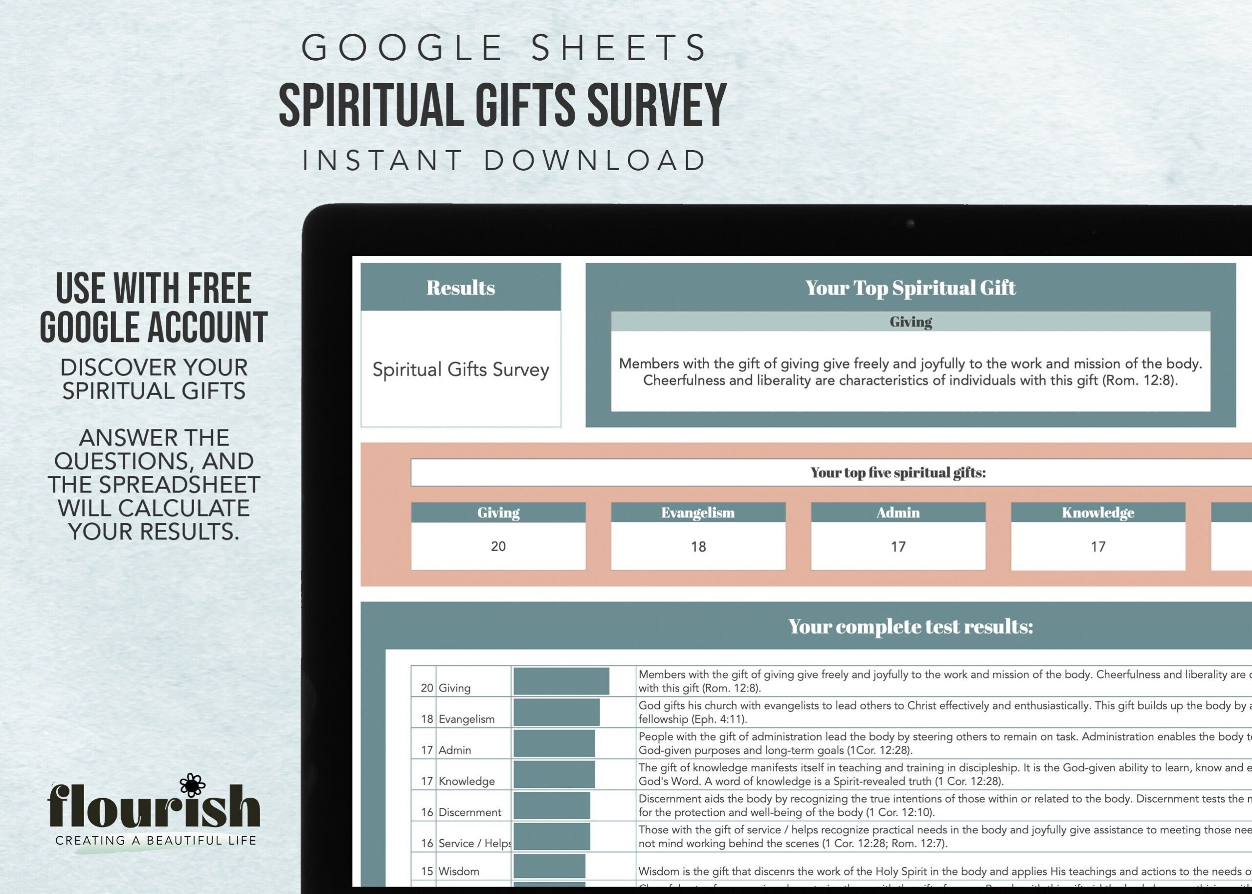 Printable Spiritual Gifts Test Free
