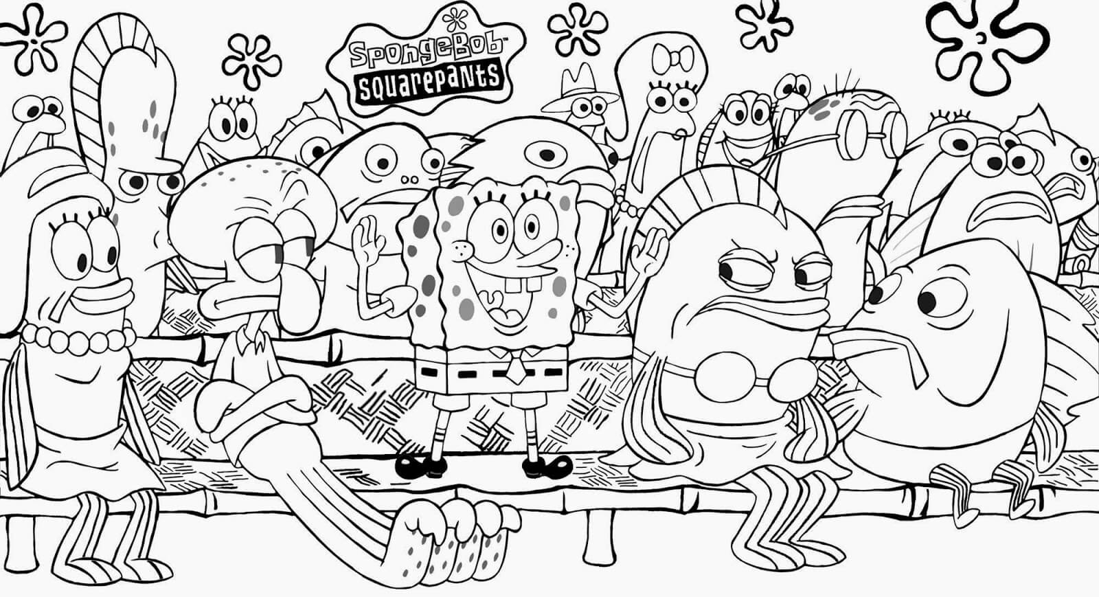 Spongebob Coloring Pages Printable Coloring Pages FREE