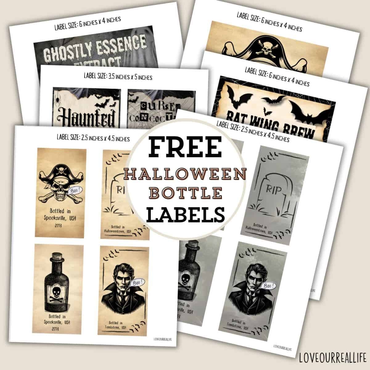 Halloween Bottle Labels Printable Free