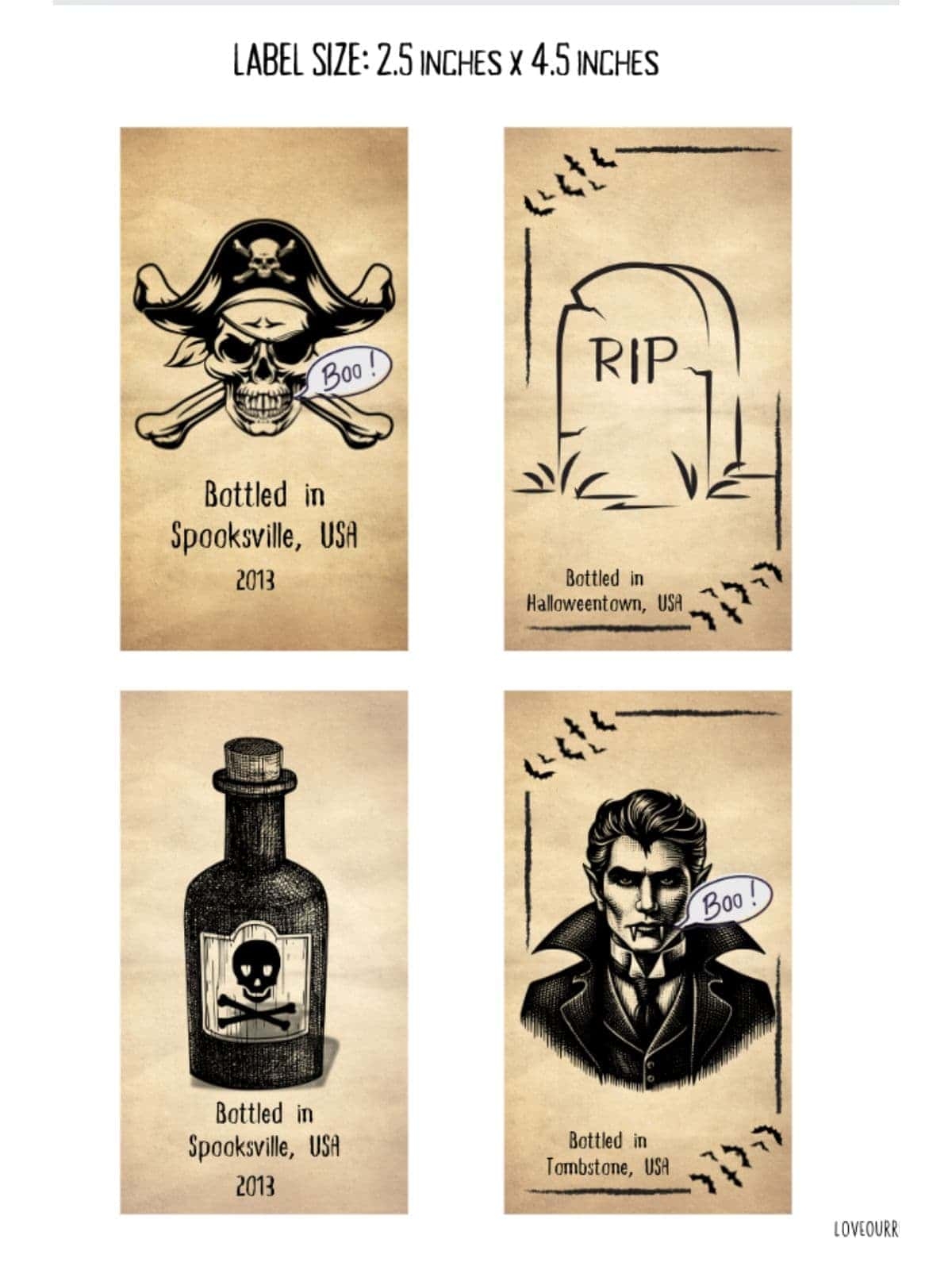 Spooky Halloween Potions Bottle Free Printable Labels Love Our 