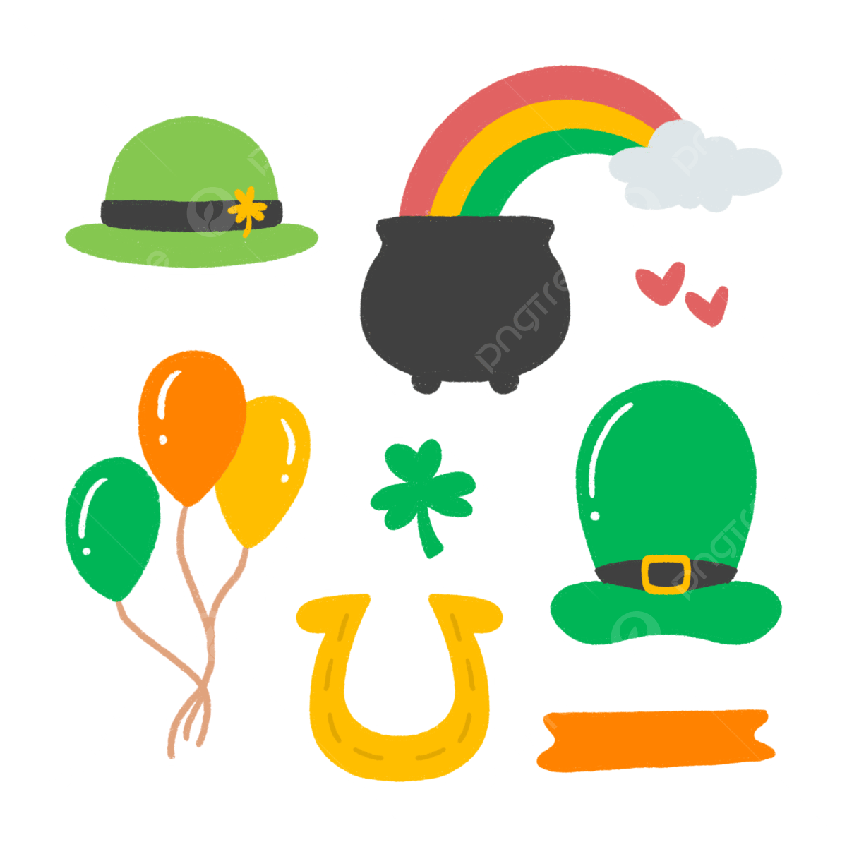 St Patrick s Day PNG Transparent St Patricks Day Element Sticker Bundle Set Printable Free Download Patricks Day Sticker Printable PNG Image For Free Download