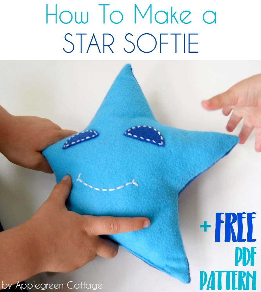 Star Printable Pattern How To Make A Star Plushie AppleGreen 