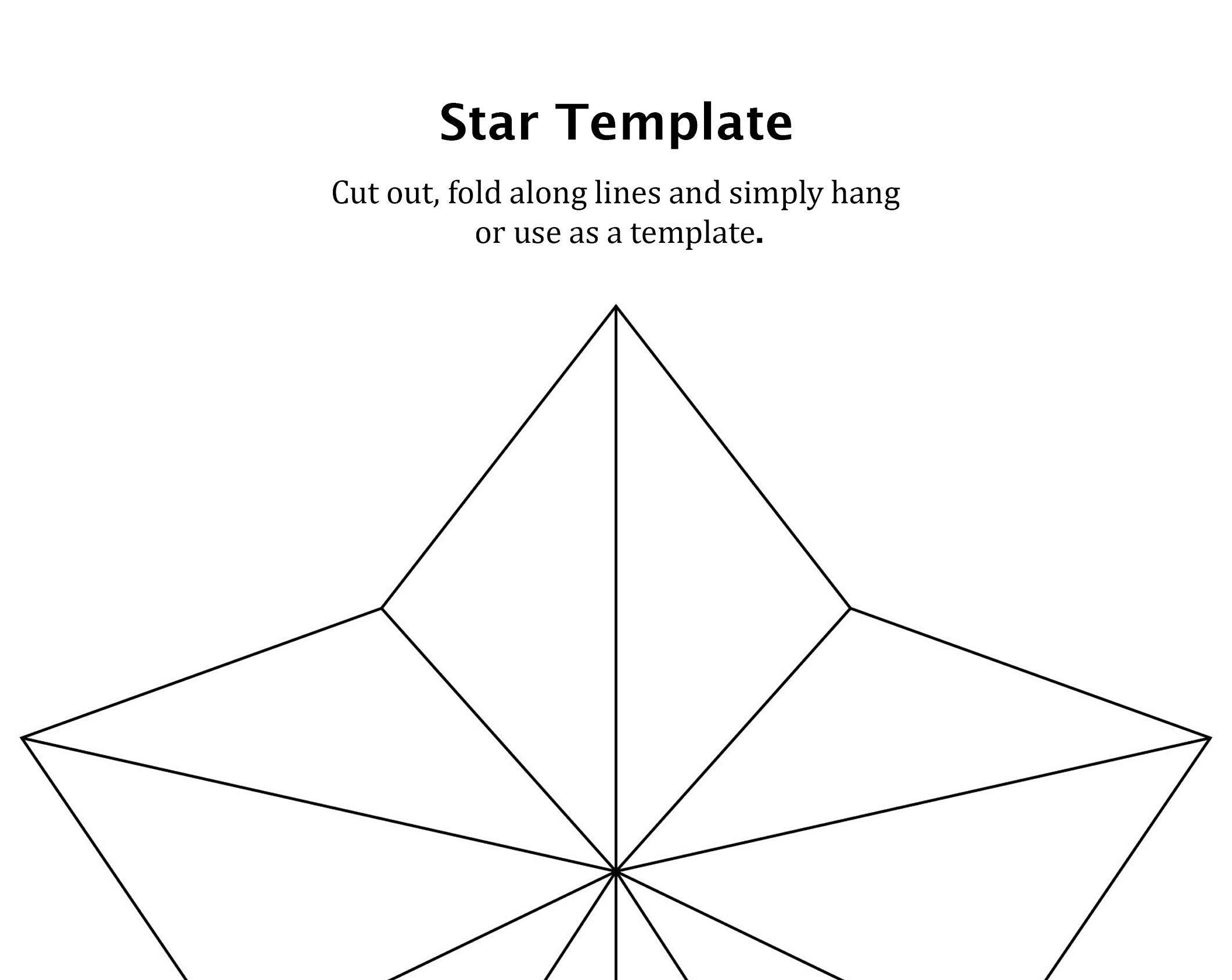 Star Template 2D 3D A4 Design Paper Card Print Cut Out Template Colour Yourself Arts And Crafts Folding Star Hanging Star Jpg Download