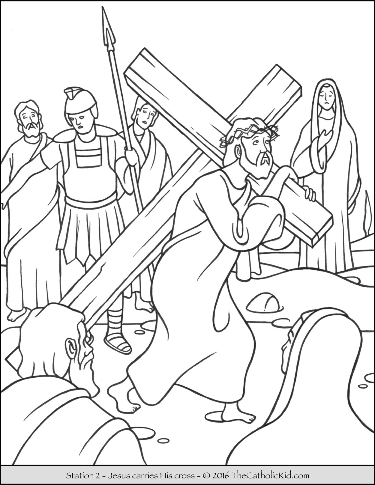 Stations Of The Cross Coloring Pages The Catholic Kid