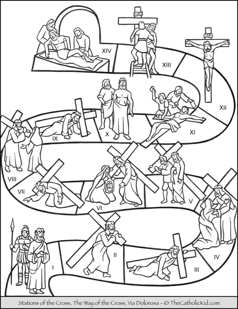 Stations Of The Cross For Kids Catholic Coloring Page Downloads TheCatholicKid