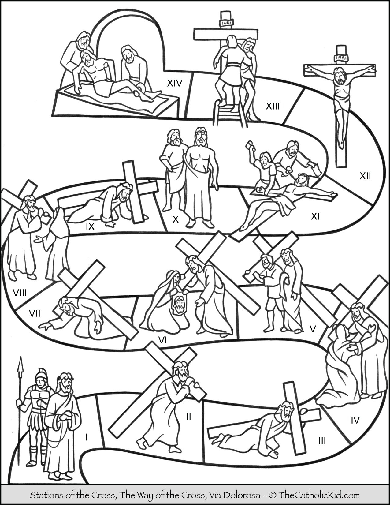 Stations Of The Cross For Kids Catholic Coloring Page Downloads TheCatholicKid