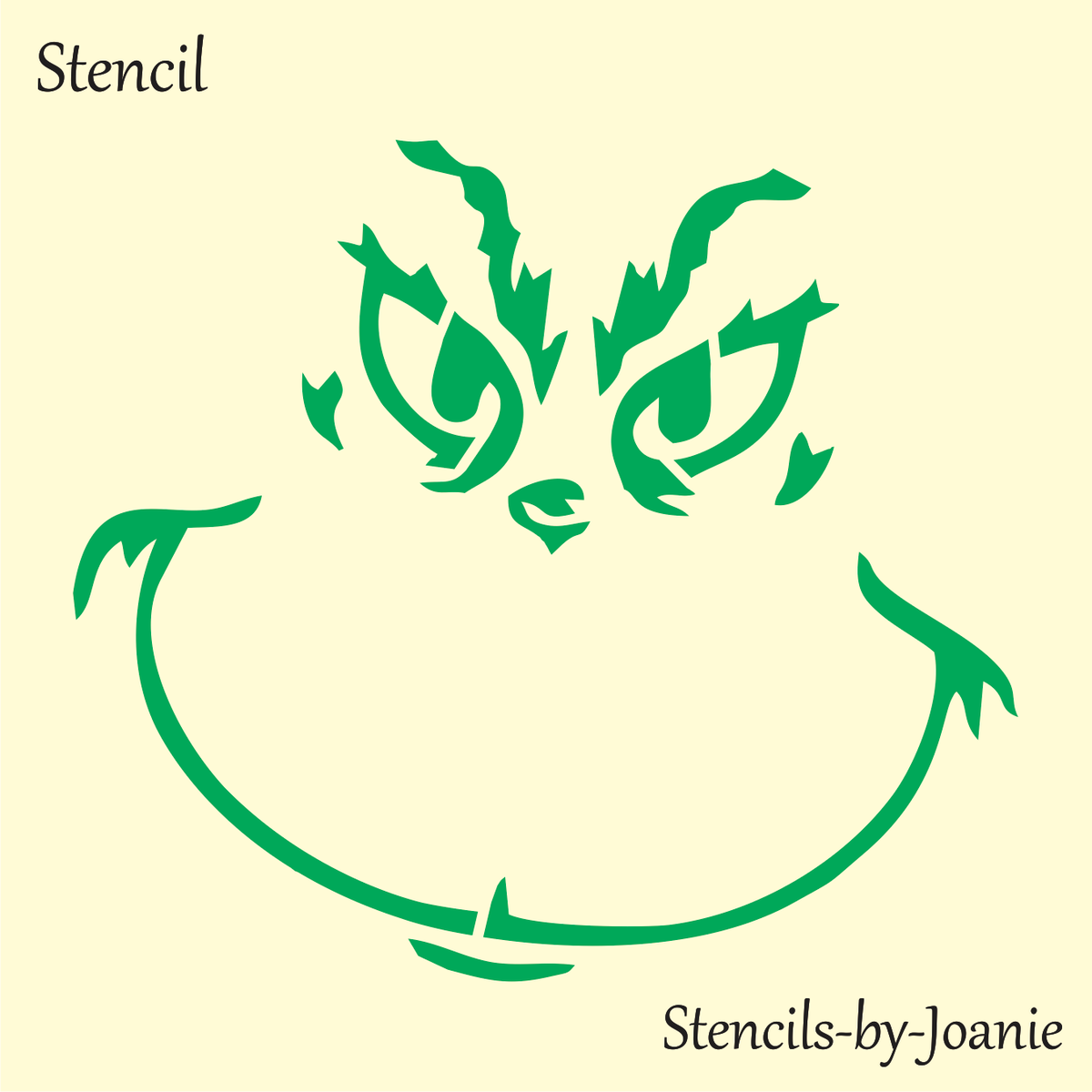 Stencils By Joanie Grinch Face Smile Grinchmas Christmas DIY Craft Holiday Signs EBay