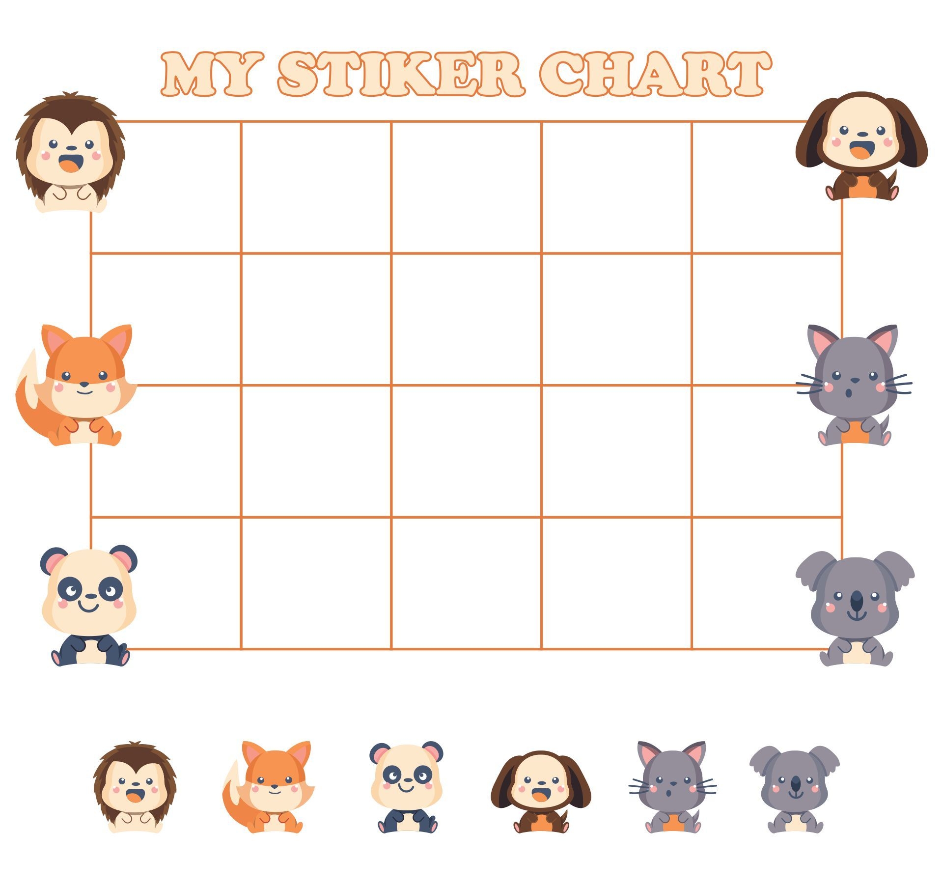 Sticker Charts 10 Free PDF Printables Printablee Worksheets Library