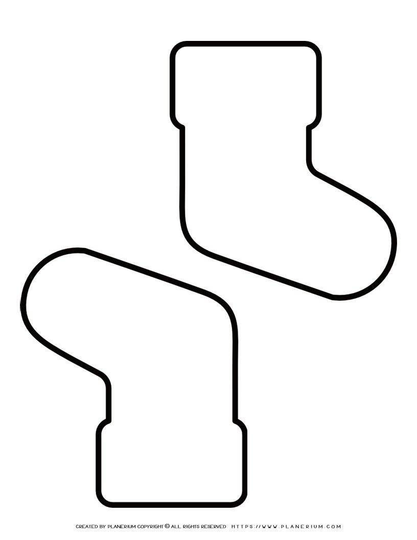 Stocking Template Two Socks Planerium