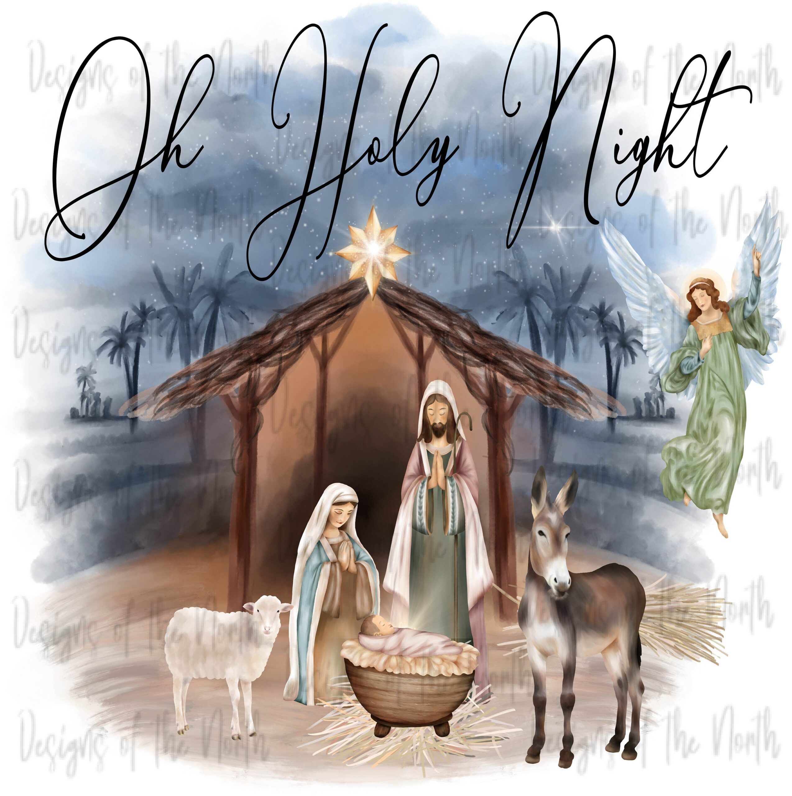 Sublimation Design png waterslide clipart christmas Design transfer Download t shirt Design digital Download nativity Sublimation holy Night Etsy